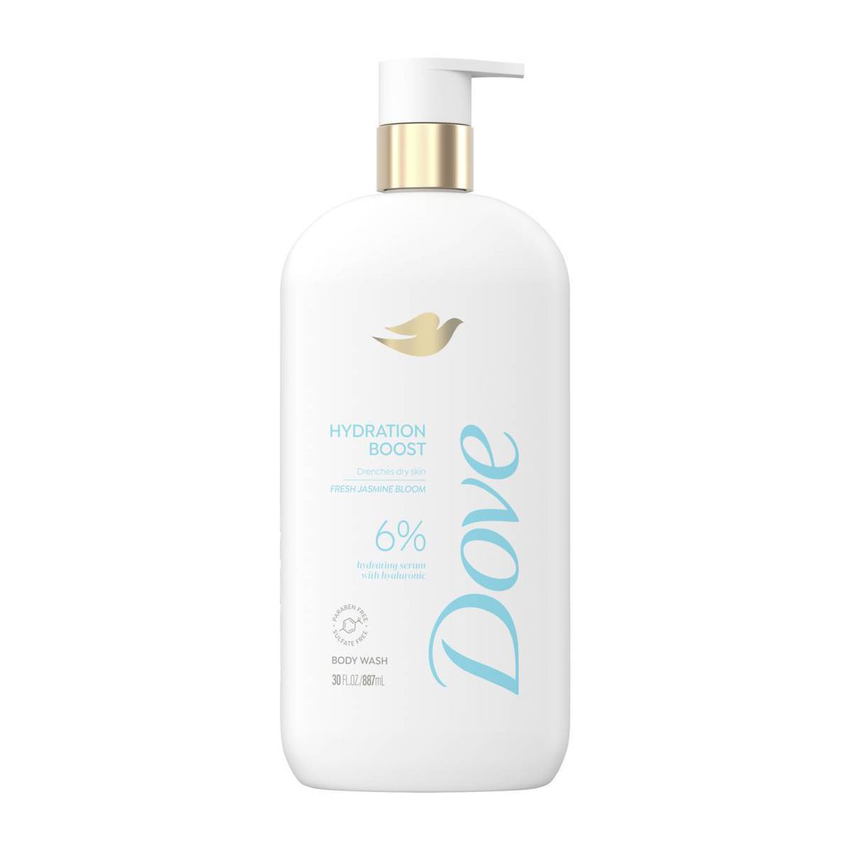 Dove Beauty Hydration Boost Serum Body Wash for Dry Skin with 6% Hydrating Serum - Hyaluronic Acid - 30 fl oz
