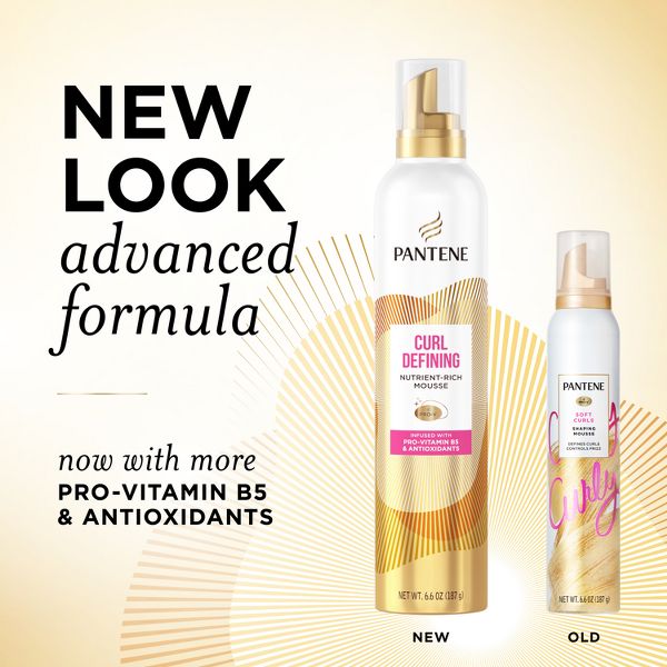 Pantene Pro-V Anti Frizz Hair Mousse for Curly Hair - 6.6oz