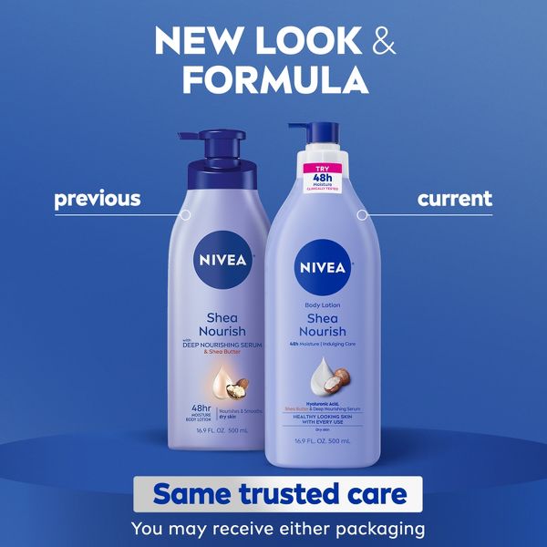 NIVEA Shea Nourish Dry Skin Body Lotion with Shea Butter - 16.9 fl oz