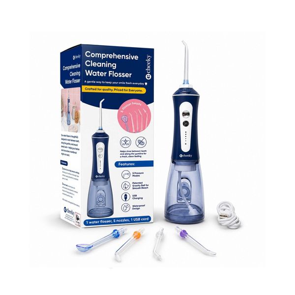 Cheeky Deep Cleaning Water Cordless Dental Flosser with a 300ml Water Tank - 5 Tips