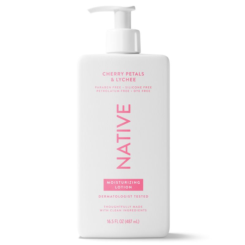 Native Body Lotion Pump - Cherry Petals + Lychee - 16.5 fl oz
