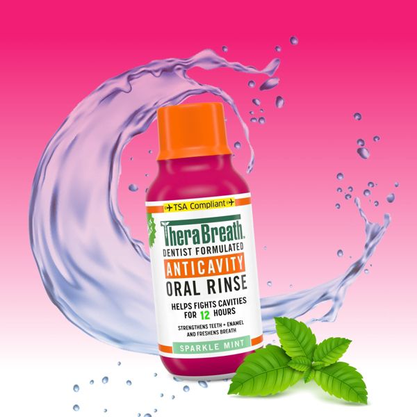 TheraBreath Anticavity Fluoride Mouthwash - Sparkle Mint - 16 fl oz
