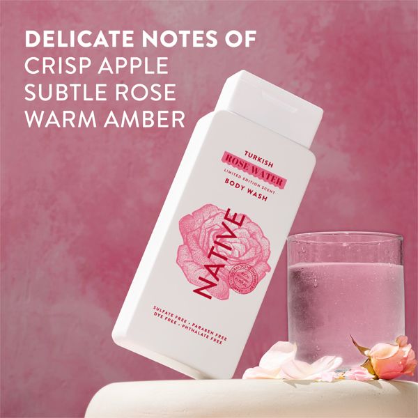 Native Limited Edition Global Flavors Sulfate-Free Body Wash - Turkish Rose Water - 18 fl oz