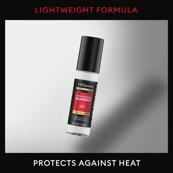 Tresemme Weightless Silk Serum for Intense Salon-Level Shine Keratin Smooth with Heat Protection and Frizz Control - 3.3oz