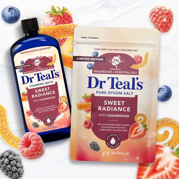 Dr Teal's Epsom Salt Magnesium Soak - Sweet Radiance with Cedarwood - 3lbs