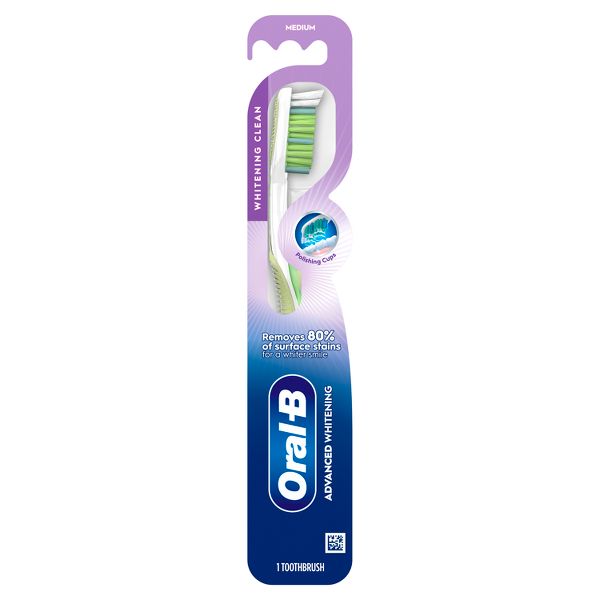 Oral-B 3D White Vivid Manual Toothbrush, Medium Bristles - 1ct