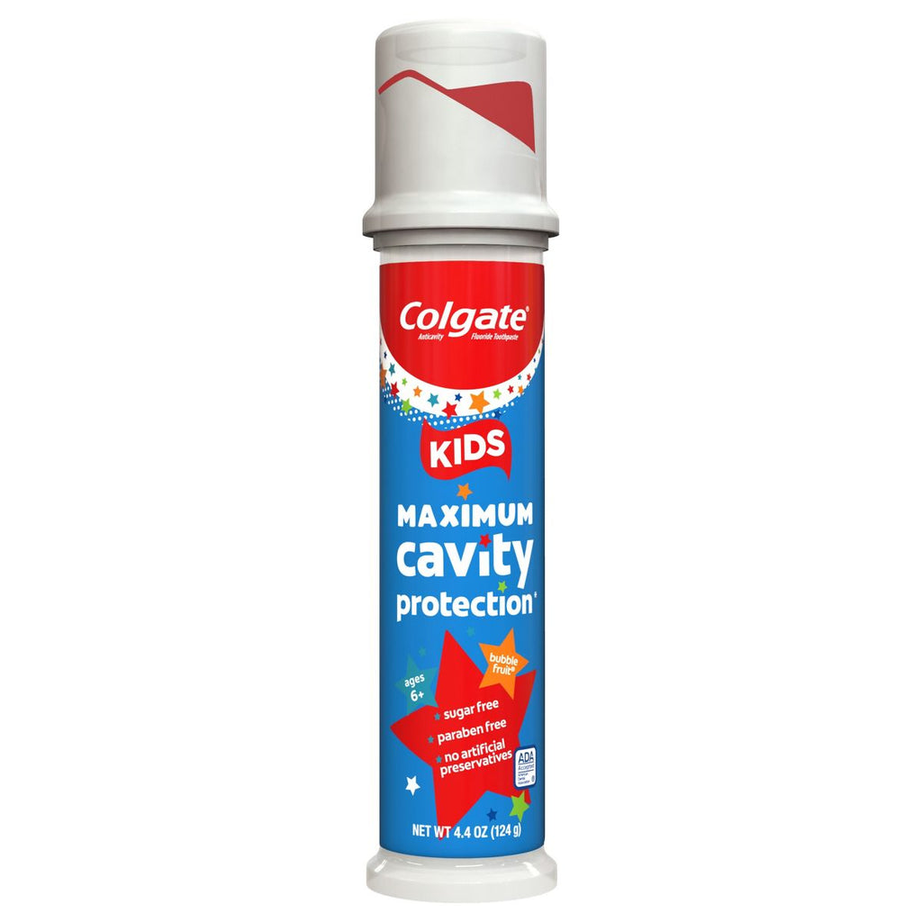 Colgate Kids' Maximum Cavity Protection Toothpaste Pump with Fluoride - Mild Bubble Fruit - 4.4oz