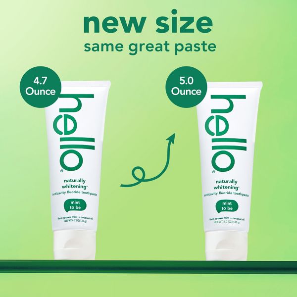 hello Naturally Whitening Anticavity Fluoride Toothpaste - Mint - 5oz