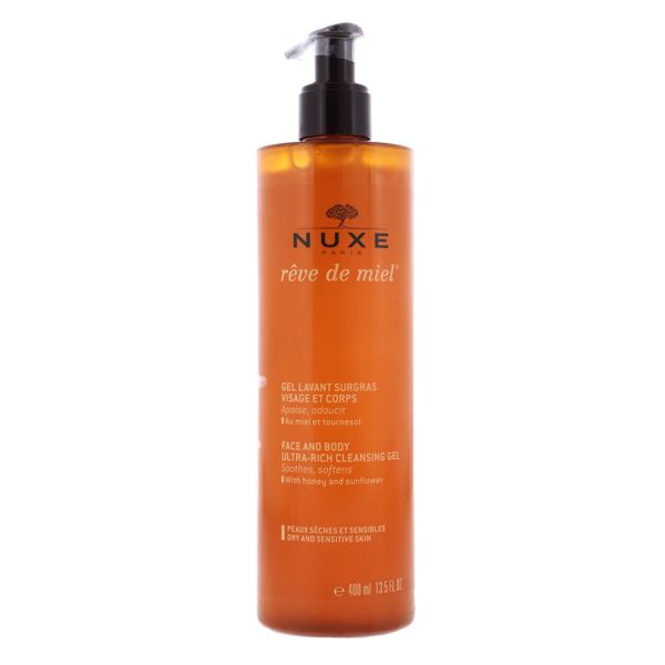 Nuxe Reve De Miel Face And Body Ultra-Rich Cleansing Gel, 13.5 oz