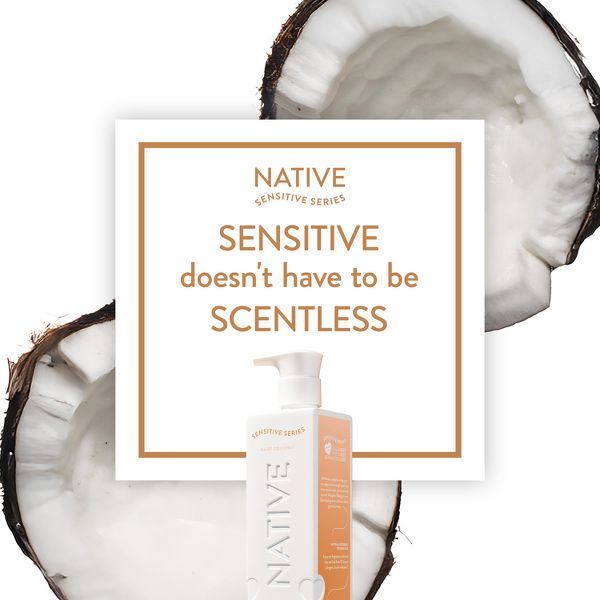 Native Sensitive Series 48H Hydrating Body Lotion - Hypoallergenic - Bare Coconut - 18 fl oz