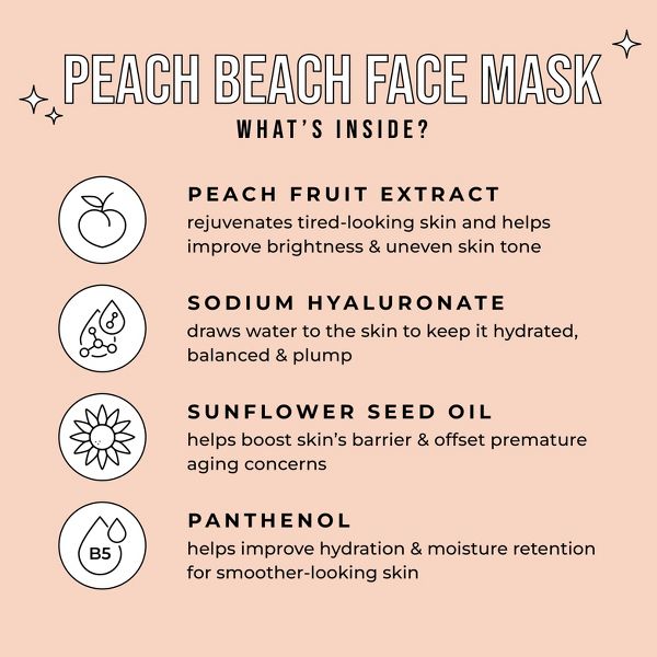 Avatara Peach Beach Brightening Mask - 0.71 fl oz