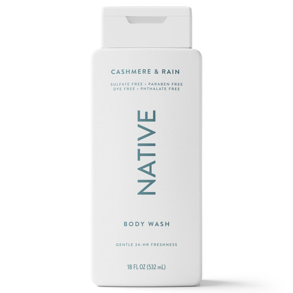 Native Body Wash for Men - Cashmere & Rain - Sulfate Free - 18 fl oz