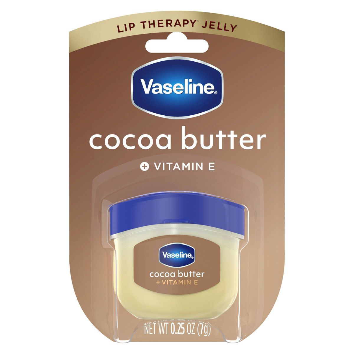Vaseline Lip Therapy Mini Lip Balm - Cocoa Butter - Travel Size - 0.25oz