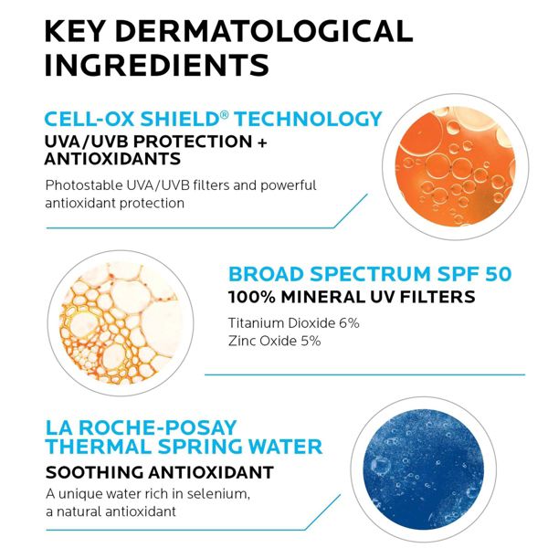 La Roche Posay Anthelios Ultra-Light Fluid Mineral Face Sunscreen with Zinc Oxide – SPF 50 - 1.7 fl oz