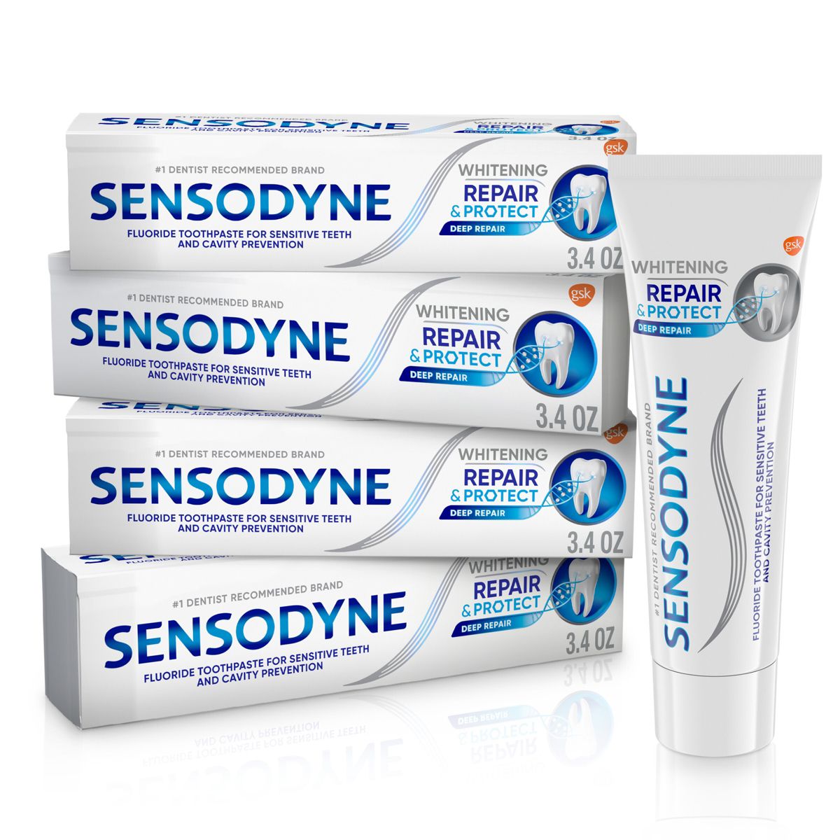 Sensodyne Repair & Protect Whitening Toothpaste - 3.4oz/4pk