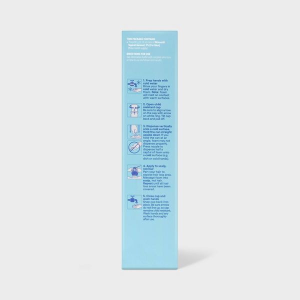 Foam Hair Regrowth Treatment For Men - 2.11oz/3ct - up&up™