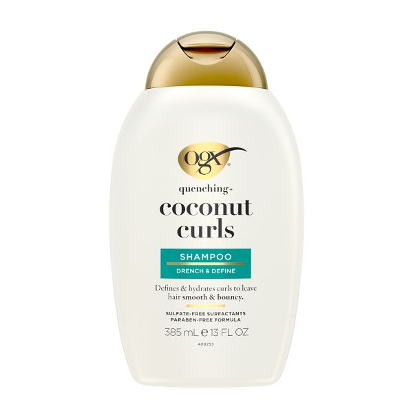 OGX Quenching+ Coconut Curls Shampoo Curly Hair Shampoo with Coconut Oil, Citrus Oil & Honey - 13 fl oz