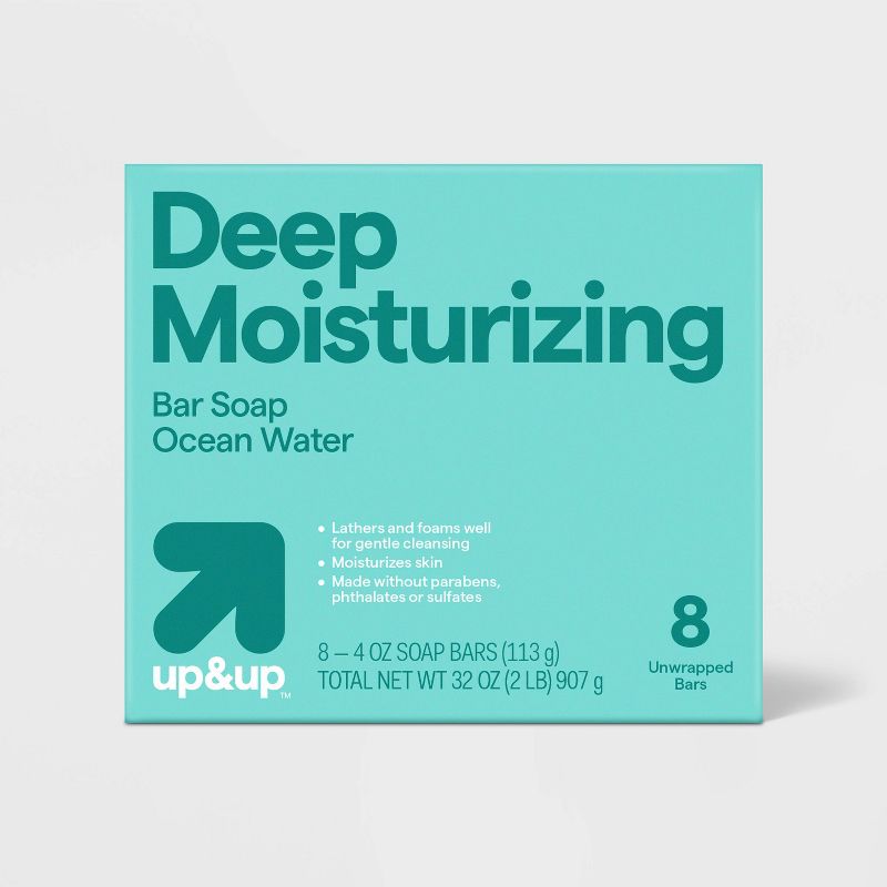 Deep Moisturizing Bar Soap Ocean Water - 32oz/8pk - up&up™