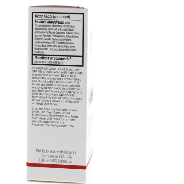 EltaMD Uv Clear Tinted Broad-Spectrum SPF 46 1.7 oz
