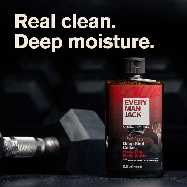 Every Man Jack Limited Edition Baker Mayfield Collection - Hydrating Body Wash - Deep Shot Cedar - 13.5oz