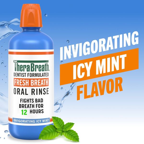 TheraBreath Alcohol-Free Mouthwash - Icy Mint - Trial Size - 3 fl oz