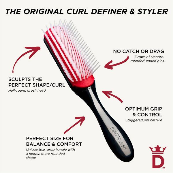 DENMAN Original Curl Definer & Styler Hair Brush - Black