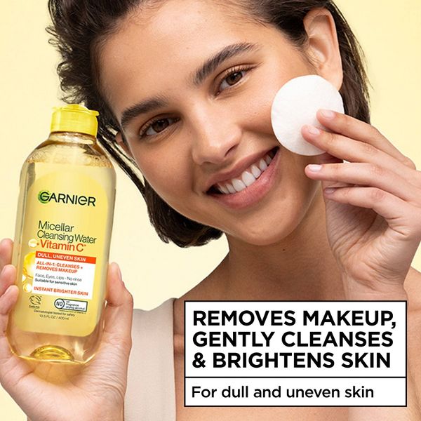 Garnier Vitamin C Brightening & Hydrating Micellar Water Makeup Remover and Facial Cleanser - 13.5 fl oz