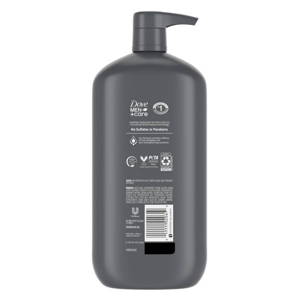 Dove Men+Care Clean Comfort Hydrating Body & Face Wash Pump - Sulfate Free - 30 fl oz