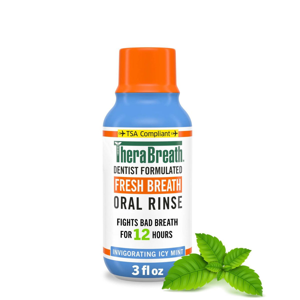 TheraBreath Alcohol-Free Mouthwash - Icy Mint - Trial Size - 3 fl oz