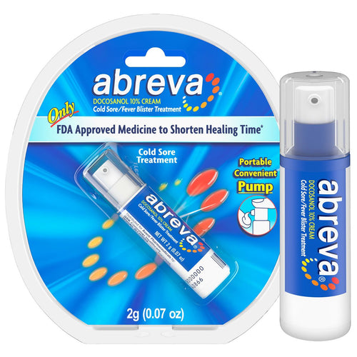 Abreva Docosanol 10% Cream Cold Sore/Fever Blister Treatment Pump - 0.07oz
