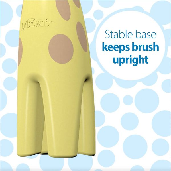Dr. Brown's Infant-to-Toddler Training Toothbrush & Fluoride-Free Baby Toothpaste Strawberry Flavor - 0-3 years - Giraffe