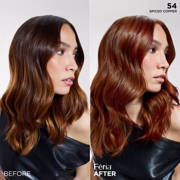L'Oreal Paris Feria High Intensity Shimmering Color Power Red - R48 Intense Deep Auburn - 1 Kit