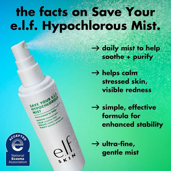 e.l.f. SKIN Save Your E.L.F. Hypochlorous Mist - 3.38 fl oz