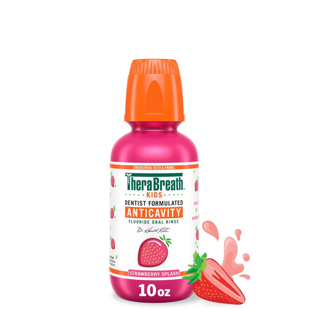 TheraBreath Kids' Fluoride Mouthwash - Strawberry Splash - 10 fl oz