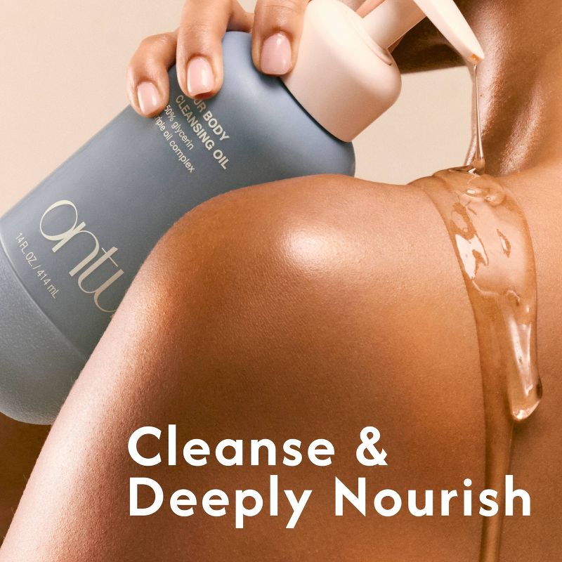 Ontu Hydrating Body Wash Cleansing Oil with Triple-Oil Complex - 14oz
