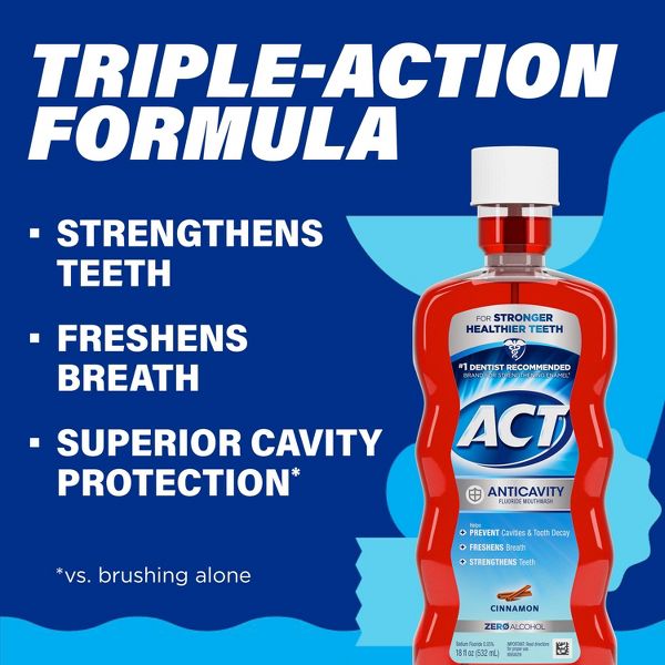 ACT Mouthwash - Cinnamon - 18 fl oz