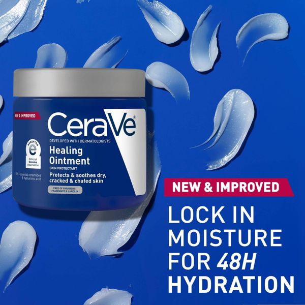 CeraVe Healing Ointment Skin Protectant, Soothes Dry, Cracked and Chafed Skin, Non-Greasy Unscented - 12oz