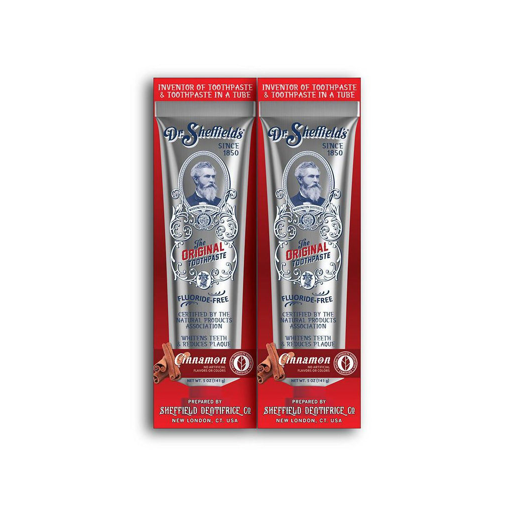 Dr. Sheffield's Certified Natural Toothpaste - Cinnamon - 5oz/2pk