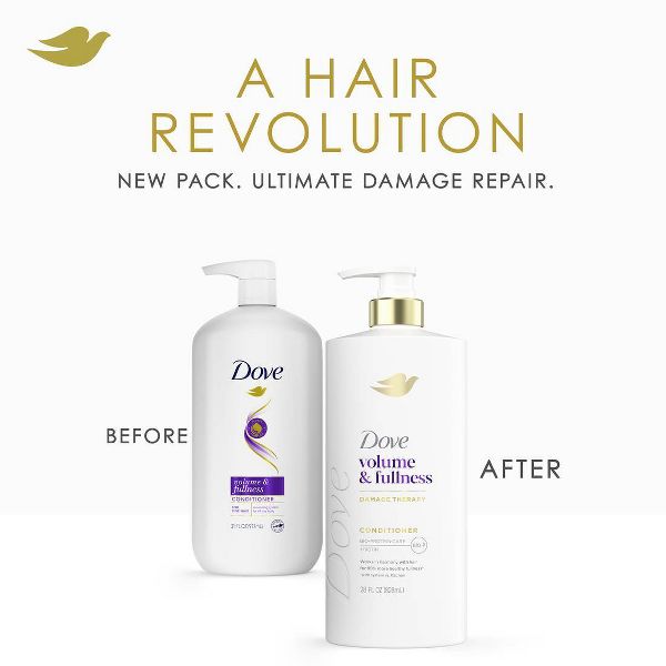 Dove Beauty Volume + Fullness Hair Conditioner Pump with Biotin & Bio-Protein Care - 28 fl oz
