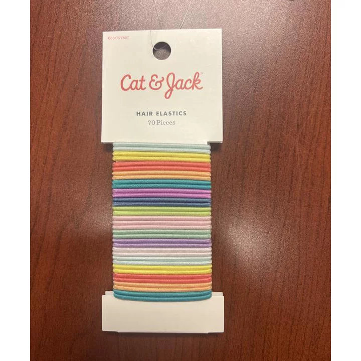 Kids' 2mm Thin Elastics - 50ct - Assorted Neon Colors - Cat & Jack