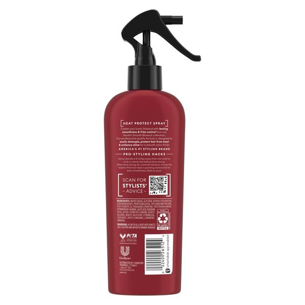 Tresemme Heat Protect Spray for 5-in-1 Anti-Frizz Control Keratin Smooth with Marula Oil - 8 fl oz