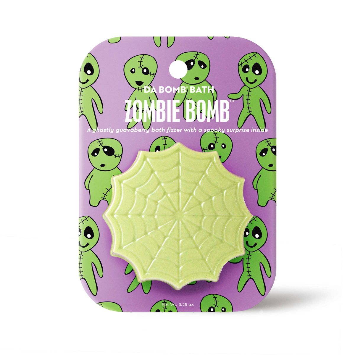 Da Bomb Bath Fizzers Zombie-Spiderweb Bath Bomb - 3.25oz