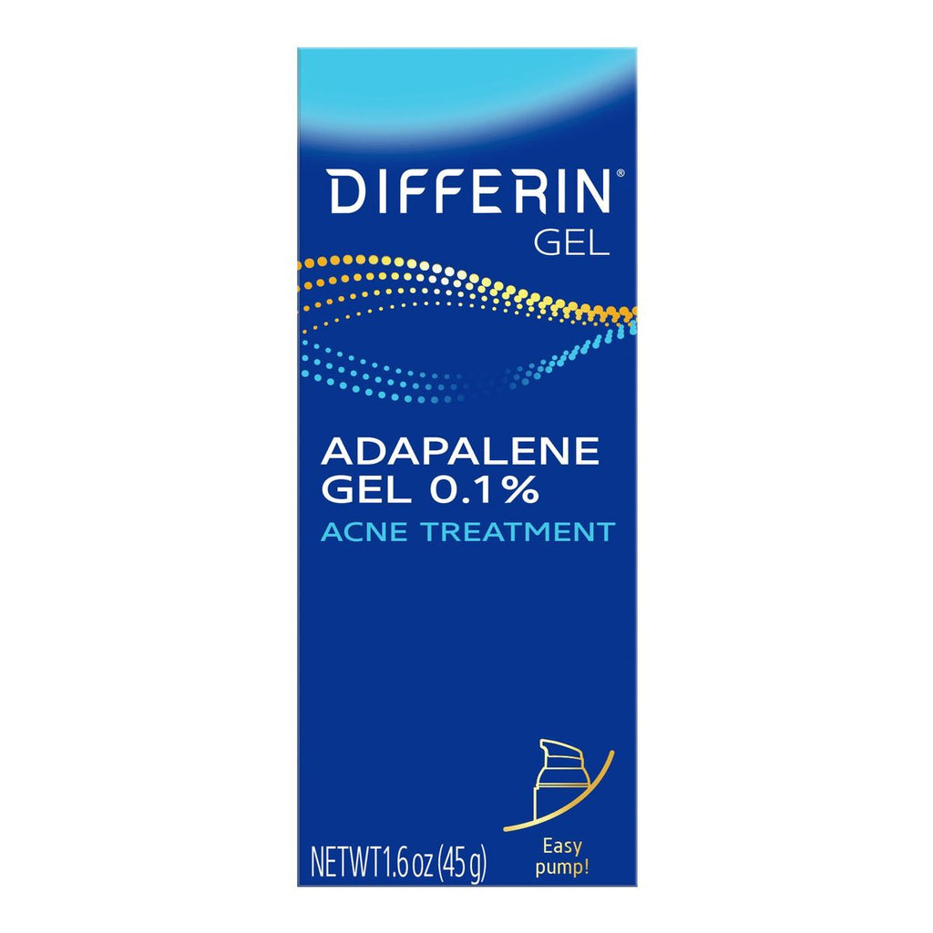 Differin Retinoid Adapalene Gel 0.1% Acne Treatment for Face and Body - 45g/1.6oz