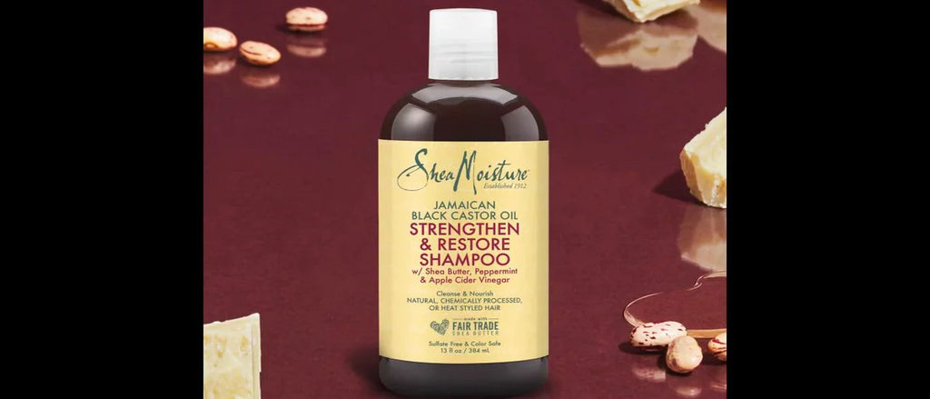 SheaMoisture Shampoo & Conditioner Bundle for Damaged Hair, 100% Pure Jamaican Black Castor Oil - 26oz/2pk