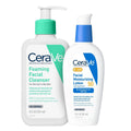 CeraVe 8 fl oz Foaming Face Wash with Hyaluronic Acid and Niacinamide for Oily Skin + 3 fl oz Facial Moisturizing Lotion AM SPF50