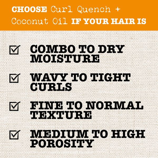 Maui Moisture Curl Quench + Coconut Oil Conditioner for Thick Curly Hair - 13 fl oz