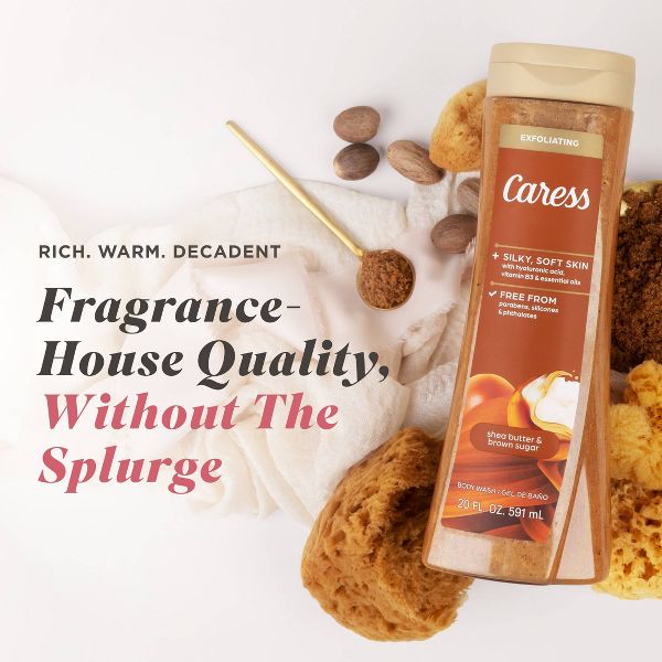 Caress Body Wash - Shea Butter & Brown Sugar - 20 fl oz