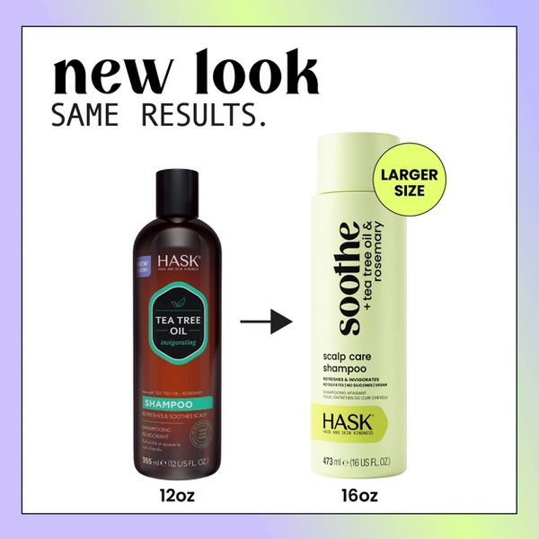 Hask Soothe + Tea Tree Oil Scalp Care Shampoo - 16oz