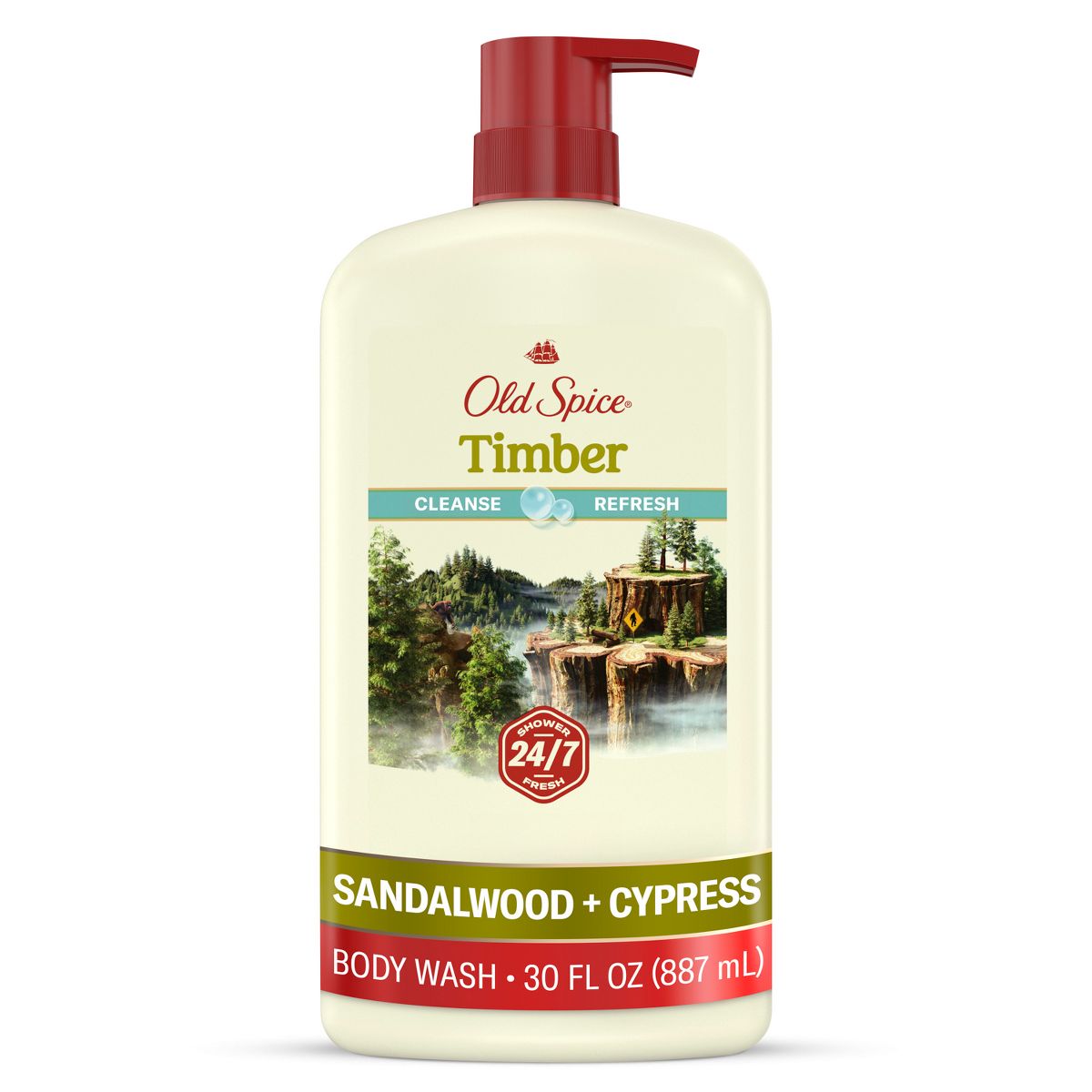 Old Spice Men's Body Wash Timber with Sandalwood - 30 fl oz