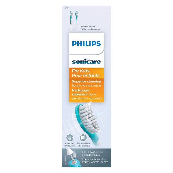 Philips Sonicare for Kids Replacement Electric Toothbrush Head - HX6042/94 - White - 2ct